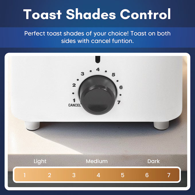 Elite Gourmet Cool-Touch 2-Slice Toaster Extra-Wide Slots White